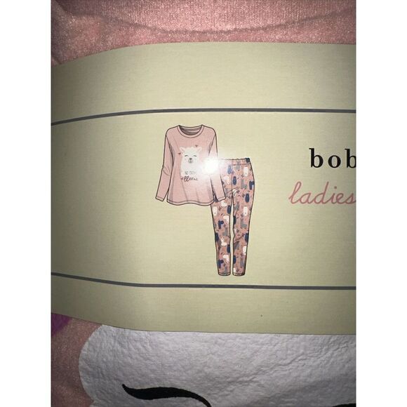 Bobbie Brooks Ladies Two Piece PJ Set Size M Fleece Pajamas Pink NEW. K - Picture 2 of 4